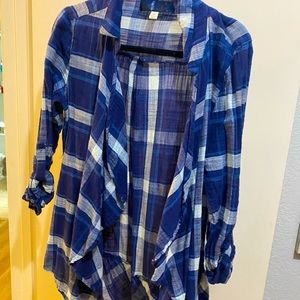 Blue plaid layer